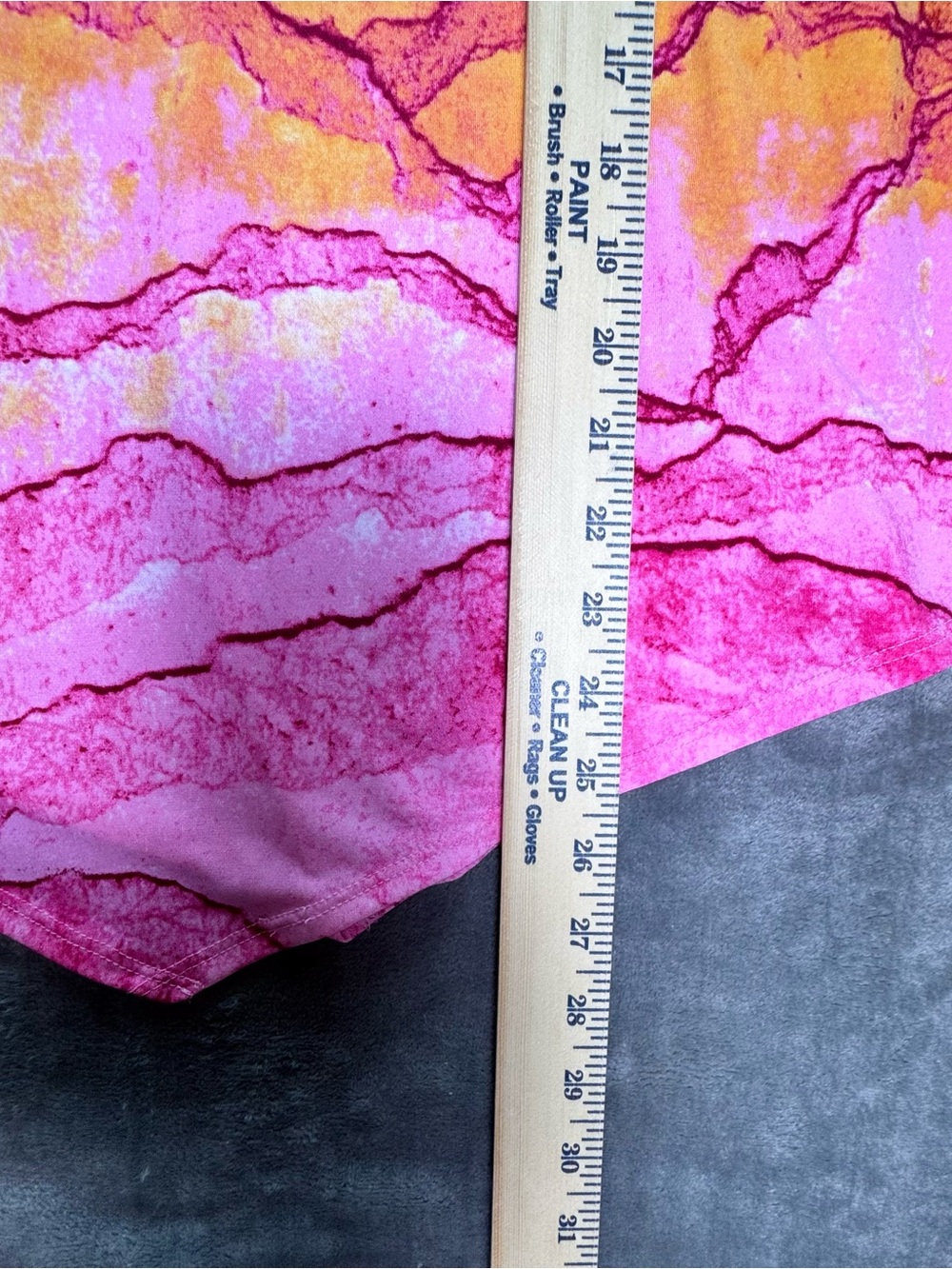 Alfani Pink and Orange Wave-Print Tie-Sleeve Blouse - Picture 7 of 9